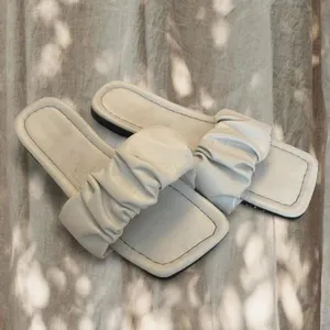 Forever 21 Beige/White Ruched Sandals thumbnail 3