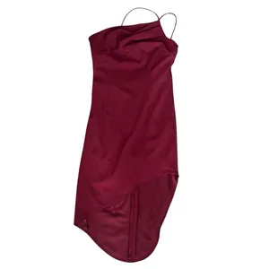 Katie May Women’s Bananas Midi Dress Merlot Burgundy Red Asymmetric Open Back thumbnail 10