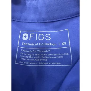 FIGS Rafaela Caspain Blue Mandarin Collar Scrub Top - XS thumbnail 7