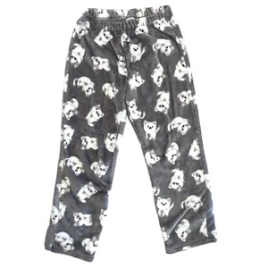 Penti Womens M Puppy Dog Print Gray Pajama Set Soft Cozy Winter thumbnail 5
