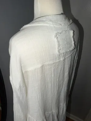 We The Free White Button-Front Gauze Blouse thumbnail 9