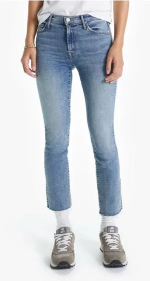 Mother Denim The Rascal Ankle Fray Bonfire Lighning Light Wash Jeans- Size 27 thumbnail 1
