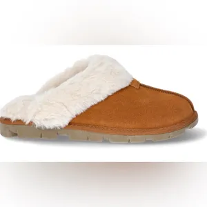 JOYSPUN Womens Faux Suede Soft Fur Slip On Slippers Size 7 Memory Foam New thumbnail 3