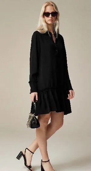 J. Crew Women’s Amelia Popover Shirtdress in drapey viscose twill Size XS #CF660 thumbnail 1