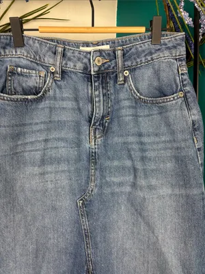 Lucky Brand Light Blue maxi Denim Skirt thumbnail 2