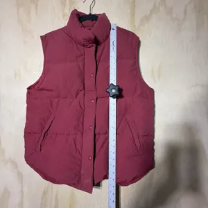 Eddie Bauer‎ Goose Down Puffer Vest Womens Large Red Snap Zip Outdoor Winter thumbnail 5