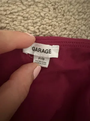 Garage Burgundy Lace-Trim Bandeau Cami thumbnail 3