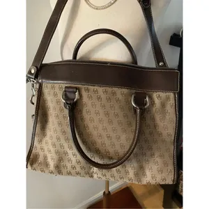 Dooney and bourke brown and tan handbag shoulder bag thumbnail 2
