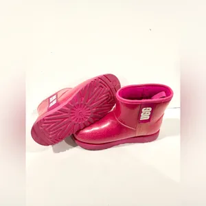 UGG Pink Clear Mini Boots Women’s 7 Waterproof Shearling Cozy Winter thumbnail 7