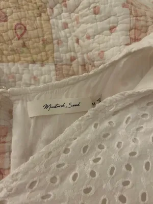 White Designer Floral Eyelet Dress thumbnail 3