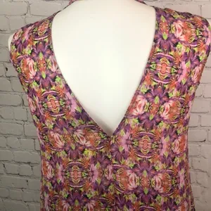 Bisou Bisou sheer bareback pink purple top thumbnail 4