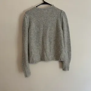 J. Crew Gray Boucle Sweater Cardigan Jewel Buttons XS Merino Wool Blend Pockets thumbnail 4