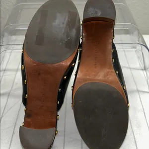 Veronica Beard Giles Block Heel Mule Clogs, Black,Size 8M Bohemian leather Heel thumbnail 10