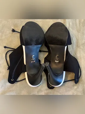 Juicy Couture Brand Black Open-Toe Lace-Up Women's Heels Size 7 Medium thumbnail 8