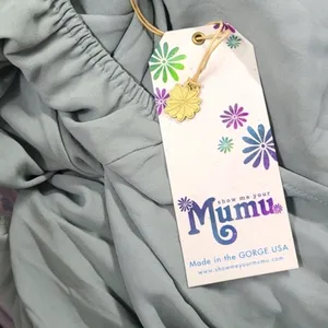 Show Me Your Mumu Heather Halter Maxi Dress Silver Sage Crisp Large NWT thumbnail 3