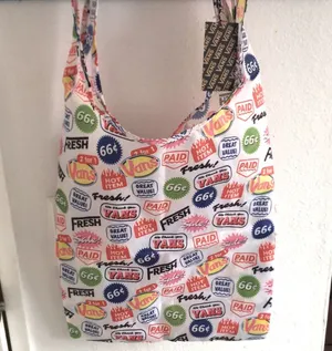 New Vans Packable Reusable Shopping Graphic Logo Printed Tote thumbnail 1