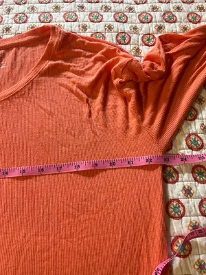 EUC Aerie Ribbed Coral Pink Long Sleeve Shirt size XL thumbnail 4