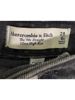 Abercrombie & Fitch the 90s Straight Ultra High Rise Jeans size 28 thumbnail 8