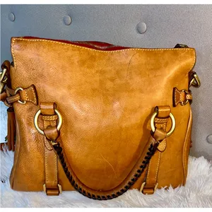 Dooney & Bourke vintage large satchel rustic in a cognac color. thumbnail 2