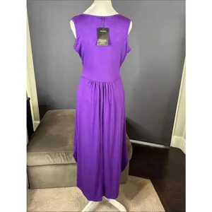 Women’s Woosea Sleeveless Purple V-Neck Maxi Dress Pockets Size S NWT thumbnail 4