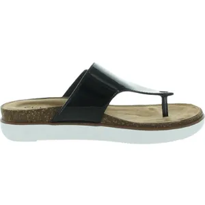 Clarks Elayne Step Patent Leather Sandal Womens Size 6 Black Slip On Comfort NEW thumbnail 9