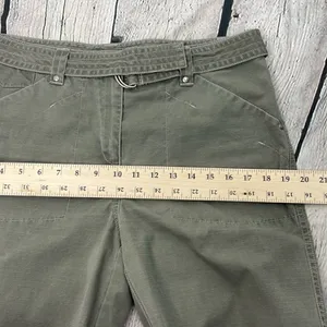 LL Bean Women’s Green Pants with Belt straight leg size 12 thumbnail 10