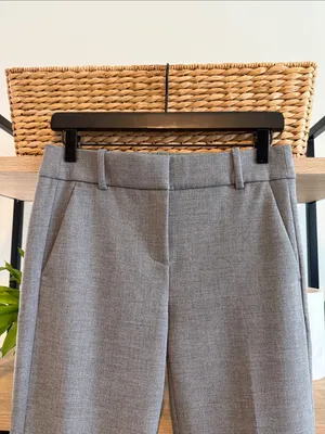 J. Crew Cameron 365 Mid-Rise Gray Ankle Woven Career Dress Pant Trouser, 2 thumbnail 2