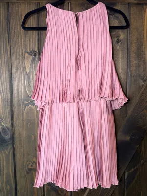 NWOT Lovers And Friends Nicki Pleated Romper Coquette Modern Sz‎ S thumbnail 5