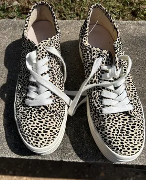 Gianni Bini Leopard Print‎ Platform Sneakers Women's Size 9M thumbnail 1