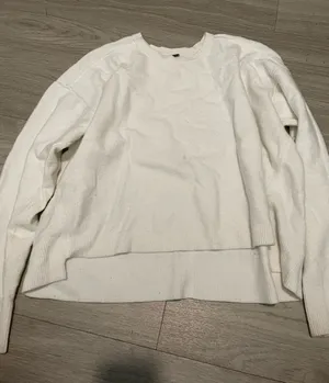 Free People Cozy White Crewneck Sweater thumbnail 1