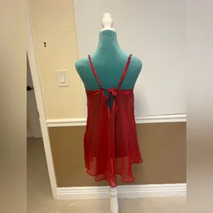 Elegant Red Sheer Babydoll‎ Lingerie thumbnail 4