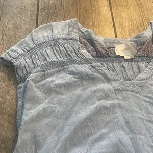 Maeve Dusty Blue Textured Tunic Top thumbnail 4