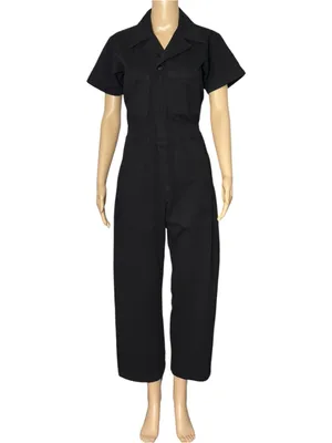 BIG BUD PRESS Short Sleeve Jumpsuit, Basic Black, XS Black thumbnail 4