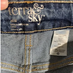 Terra & Sky Plus High Rise Blue Denim Jeans NEW Size 26W Womens Summer Vacation thumbnail 3