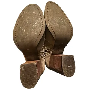 Seychelles Lori Penny Double Zip Heeled Bootie Women's 10 Taupe Leather thumbnail 7