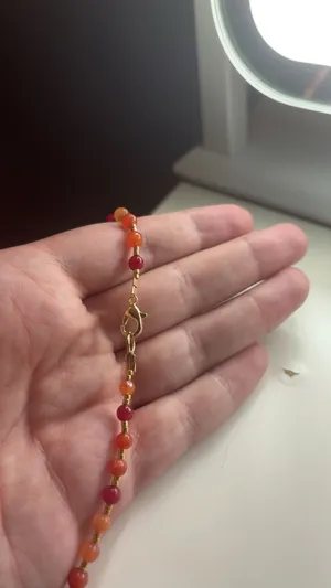 Handmade beaded necklace with starfish pendant thumbnail 4