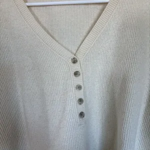 Madewell Women's Asherton Waffle Henley Sweater Wool Blend High Low‎ Size XL thumbnail 3