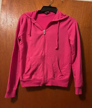 Ambiance Hot Pink Zip-Up Hoodie Jacket thumbnail 1
