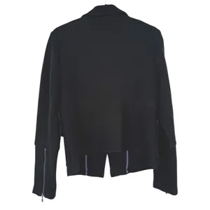 Anthropologie‎ Women's Surin Ponte Knit Moto Blazer Jacket Black Size Medium thumbnail 5