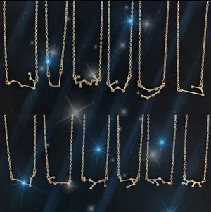 NEW Scorpio Gold‎ Crystal Constellation Necklace Gold thumbnail 7