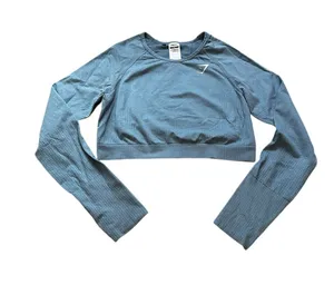 Gymshark Long Sleeve Crop Top Size XL Athletic Yoga Run Athleisure Activewear thumbnail 1
