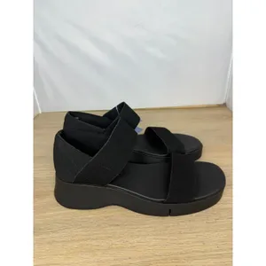 Aerosoles Freedom Sandal Womens 7.5 Black Platform Wedge Comfort thumbnail 3