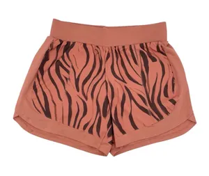 Tek Gear Women's Multi-Purpose Workout Shorts Size Medium Orange Tiger Stripes thumbnail 1
