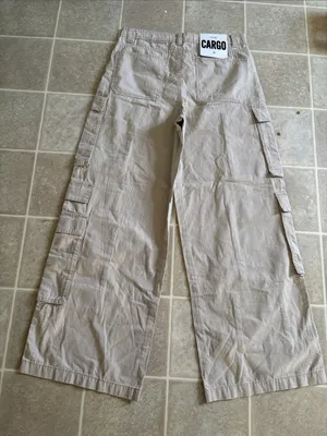 refuge Beige Wide-Leg Cargo Joggers thumbnail 2
