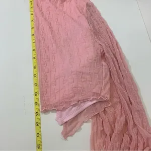 Women's M Pastel Pink Long Sleeve Sheer Mesh Fairy‎ Top thumbnail 5
