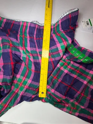 Plaid Flannel Pajama Pants in Purple & Green thumbnail 4