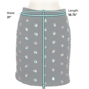 Opening Ceremony Black Skirt with Colorful Floral Accents thumbnail 2