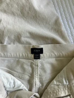 J Crew Cream Corduroy Pants thumbnail 3
