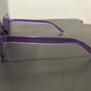 Purple Heart-Shaped Rimless Sunglasses thumbnail 8