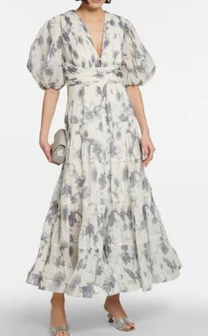 NWT Zimmermann Pleated Midi Dress thumbnail 1